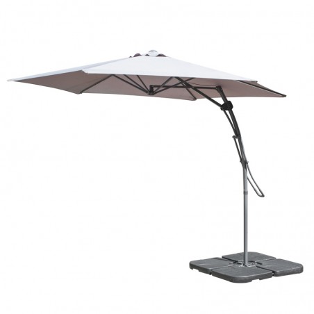 PARASOL DÉPORTÉ GRIS EN POLYESTER 3M MODÈLE SUMMER PULLMAN