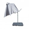 PARASOL DÉPORTÉ GRIS EN POLYESTER 3M MODÈLE SUMMER PULLMAN