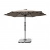 PARASOL DÉPORTÉ TAUPE EN POLYESTER AVEC LED 3M SOLED PULLMAN