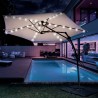 PARASOL DÉPORTÉ TAUPE EN POLYESTER AVEC LED 3M SOLED PULLMAN