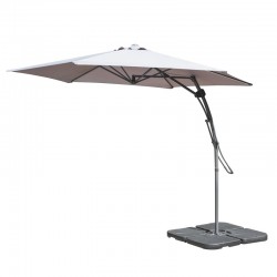 PARASOL DÉPORTÉ EN POLYESTER AVEC LED 3M SOLED GRIS PULLMAN