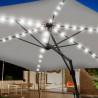 PARASOL DÉPORTÉ EN POLYESTER AVEC LED 3M SOLED GRIS PULLMAN