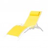 BAIN DE SOLEIL INCLINABLE AVEC COUSSIN RELAX YELLOW+WHITE PULLMAN